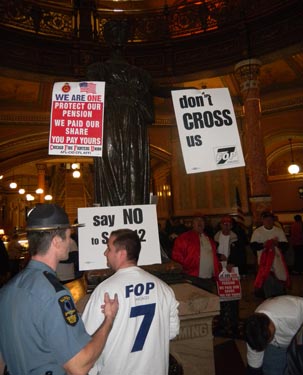 FOP Springfield Protest October 2011